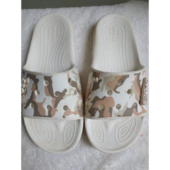 Crocs Iconic Comfort Women's Camo With Jibbitz Charms Slides Sandals W6/M4 - Picture 2 of 12